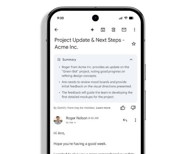 Gmail Introduces Automatic AI Summaries for Complex Email Threads on Mobile