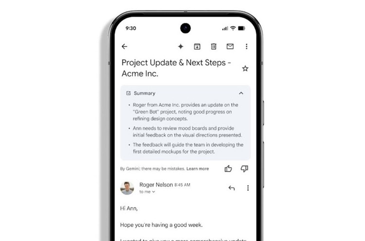 Gmail Introduces Automatic AI Summaries for Complex Email Threads on Mobile